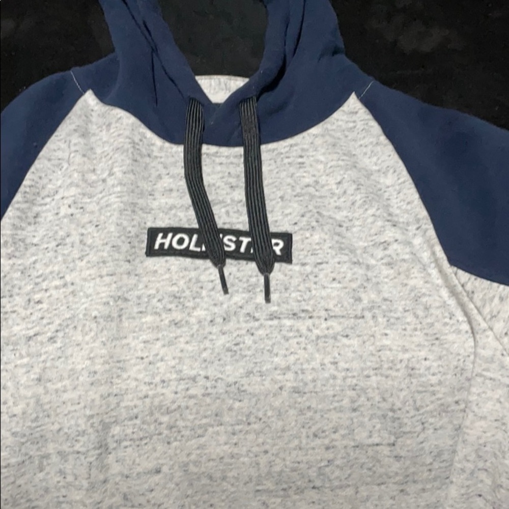 Hollister Blue and Grey Hoodie